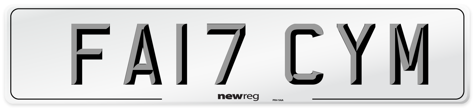 FA17 CYM Number Plate from New Reg